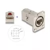 DeLOCK 67062 D tipo RJ45 Cat.6A STP įmontuojamas jungiklis, metalinis