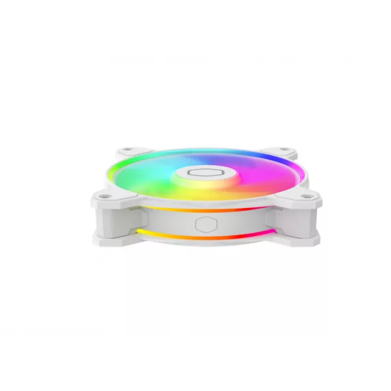 Cooler Master MasterFan MF120 Halo2 White Edition MFL-B2DW-21NP2-R2 120 mm ARGB korpuso ventiliatorius, 27 dB, 51,88 CFM, baltas