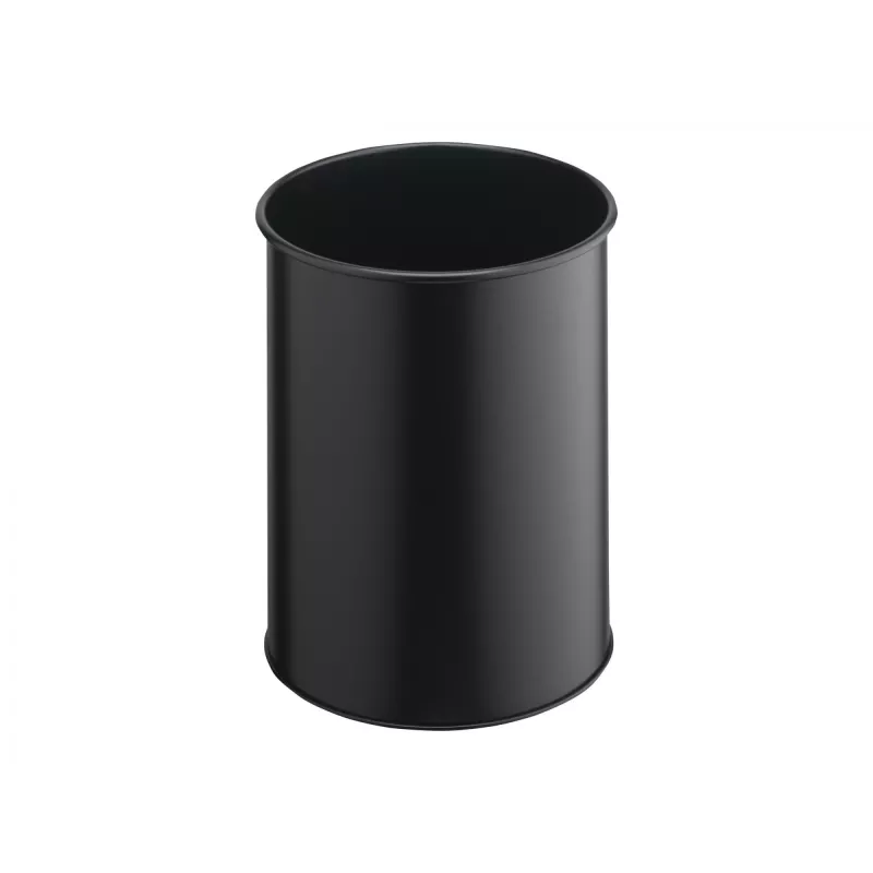 Šiukšliadėžė apvali plieninė juoda Durable 330101, 15 l