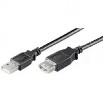 Wentronic Goobay USB 2.0 Hi-Speed ilginimo kabelis, juodas, 0,3 m (68622)