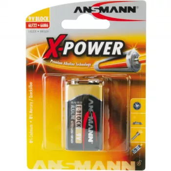 Vienkartinė baterija Ansmann 9V-Block