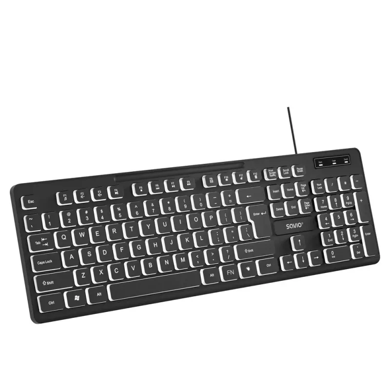 Savio KB-04 klaviatūra namams/biurui USB QWERTY JK tarptautinė juoda