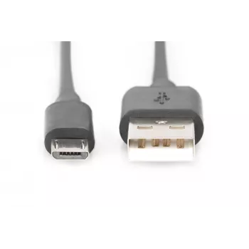 Assmann USB 2.0 jungiamasis laidas, tipas A – micro B, vyriški kištukai, 3,0 m, juodas (AK-300110-030-S)