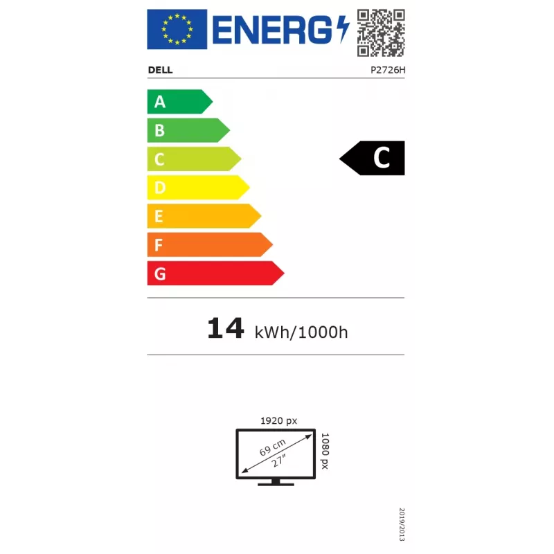 DELL Pro P 27 P2726H kompiuterio monitorius 68,6 cm (27 colių) 1920 x 1080 pikselių Full HD juodas