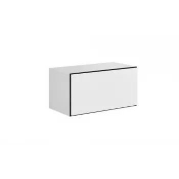 Spintelė grindinė prie sienos Cama Meble ROCO RO3, 75×37×39 cm, balta/juoda/balta