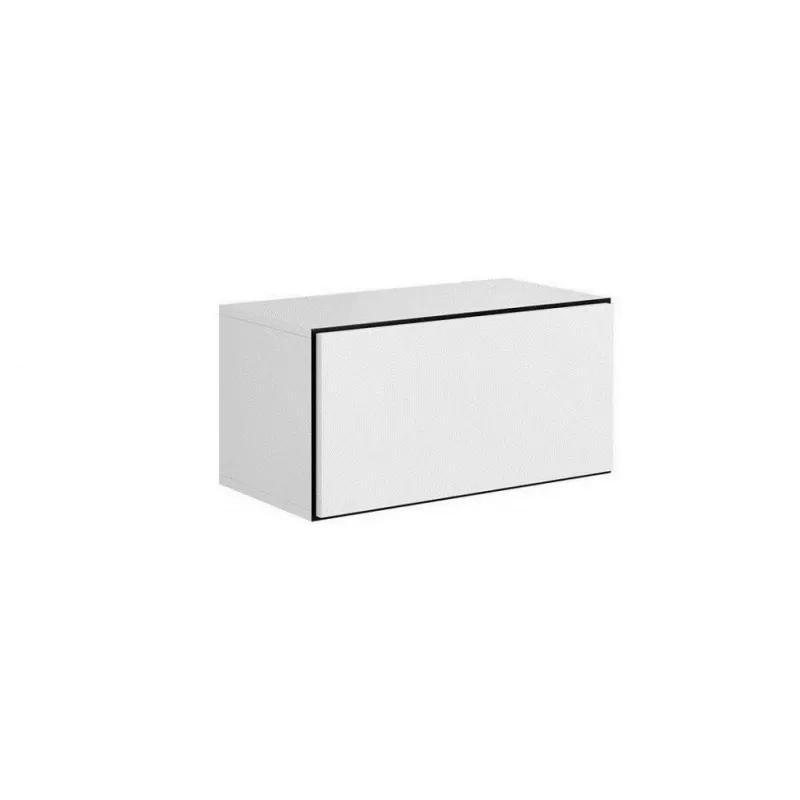 Spintelė grindinė prie sienos Cama Meble ROCO RO3, 75×37×39 cm, balta/juoda/balta