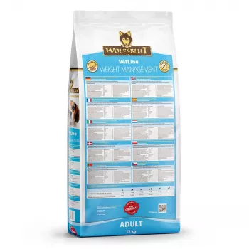 Sausas šunų ėdalas Wolfsblut VetLine Weight Management Turkey 12 kg – be grūdų, 22% baltymų, 8% riebalų