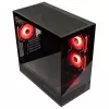 GSI SmartAssembly ARGB stiklinis Micro-ATX korpusas su 650W maitinimo bloku