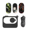 Apsauginis dėklas Sunnylife, skirtas Insta360 GO 3, juodas su lipdukais – kietas kelioninis dėklas veiksmo kamerai ir priedams