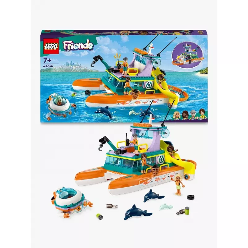 LEGO konstruktorius LEGO Friends gelbėjimo valtis 41734 – 1132 detalės, nuo 10 metų, su minilėlėmis ir aksesuarais