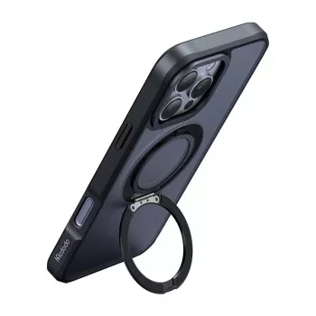 Apsauginis dėklas McDodo PC-4932 iPhone 16 Pro su integruotu stoveliu, juodas