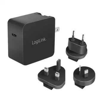 Mobiliojo įrenginio įkroviklis LogiLink PA0302 Universalus Juodas AC Greitasis Įkrovimas
