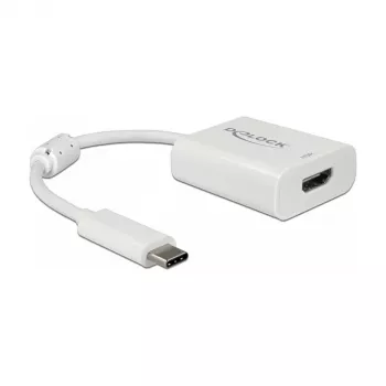 Vaizdo kabelio adapteris DeLOCK 63937 USB Type-C į HDMI 0,1 m Baltas