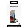 Belaidis 3‑in‑1 Qi2 magnetinis įkroviklis Native Union Rise Intl juodas su USB maitinimo bloku ir 2 m kabeliu