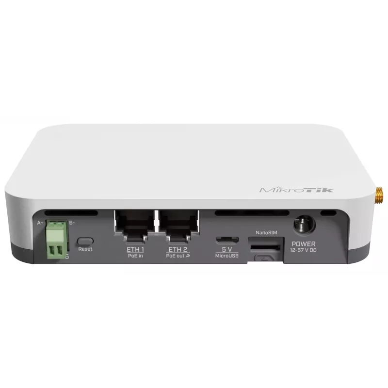 MikroTik KNOT LR8G – belaidis šliuzas / valdiklis su LoRa, LTE CAT-M, GPS ir RS-485