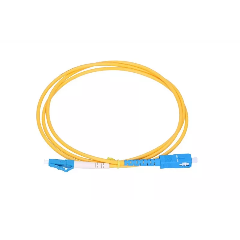 Extralink šviesolaidinis trumpiklis LC/UPC – SC/UPC, vienmodis G.652D, simplex, 3 mm apvalkalas, 2 m