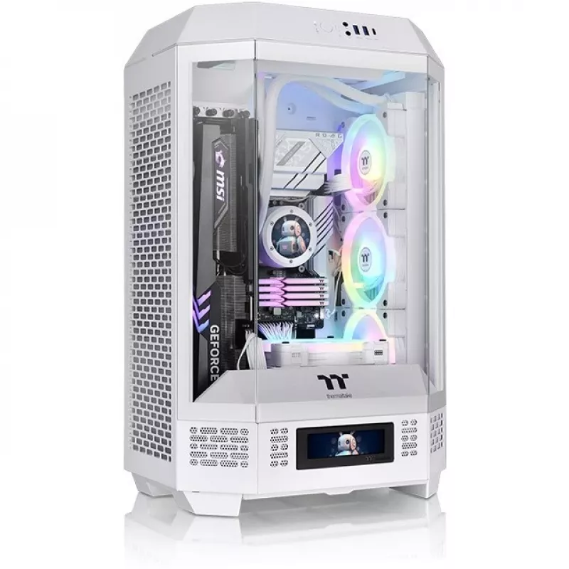 Thermaltake 3,9 colio LCD ekrano rinkinys juodas, skirtas Tower 300 serijai ir Ceres 330 Hydrangea Blue