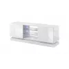 TV spintelė cama meble QIU 160 – baltas blizgus MDF, 1600×420×570 mm