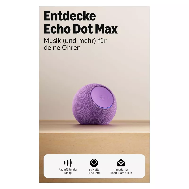 Garsiakalbis Amazon Echo Dot Max 2025 leidimas - Amethyst - Bluetooth (B0DKLDMHYB)