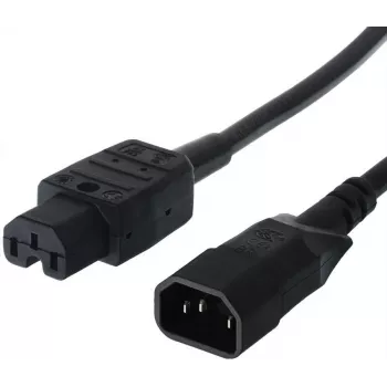 Bachmann ilginimo kabelis - IEC 60320 C14 į IEC 60320 C13 - 250 V - 10 A - 1,5 m - Juoda