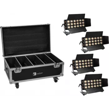 LED prožektorius EUROLITE CLS-18 QCL RGB/WW 18×7W su transportiniu dėklu