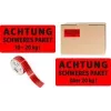 Įspėjamosios etiketės AVERY 7254 raudonos 200 vnt 100 x 50 mm