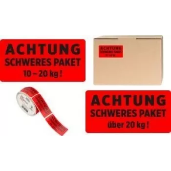 Įspėjamosios etiketės AVERY 7254 raudonos 200 vnt 100 x 50 mm