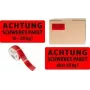 Įspėjamosios etiketės AVERY 7254 raudonos 200 vnt 100 x 50 mm