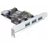 DeLOCK 89301 vidinė sąsajos plokštė USB 3.2 Gen 1 (3 išoriniai + 1 vidinis USB-A prievadas, PCIe)