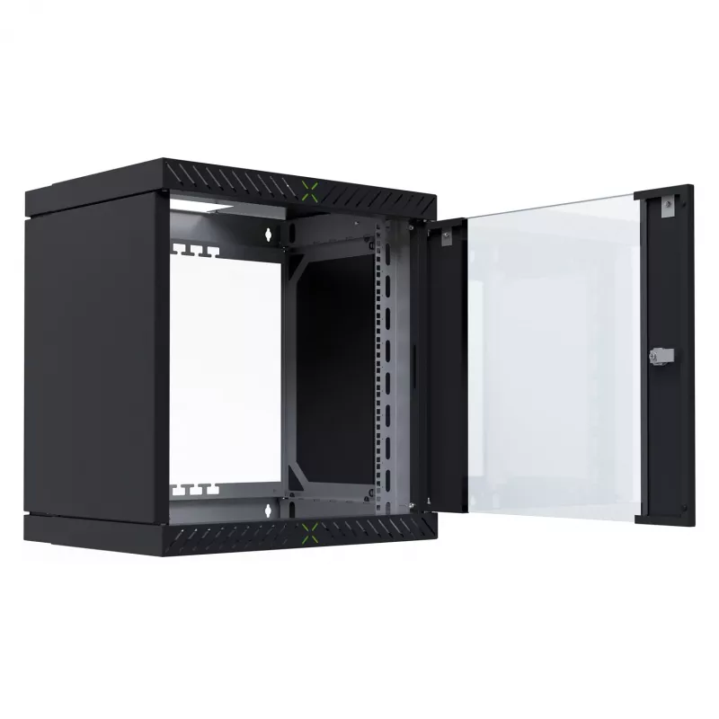 EFB Elektronik 19 Wandgehäuse X-Rack mit Glastür 400-600mm schw. - Wandgehäuse (WGX-1206TS.G1)