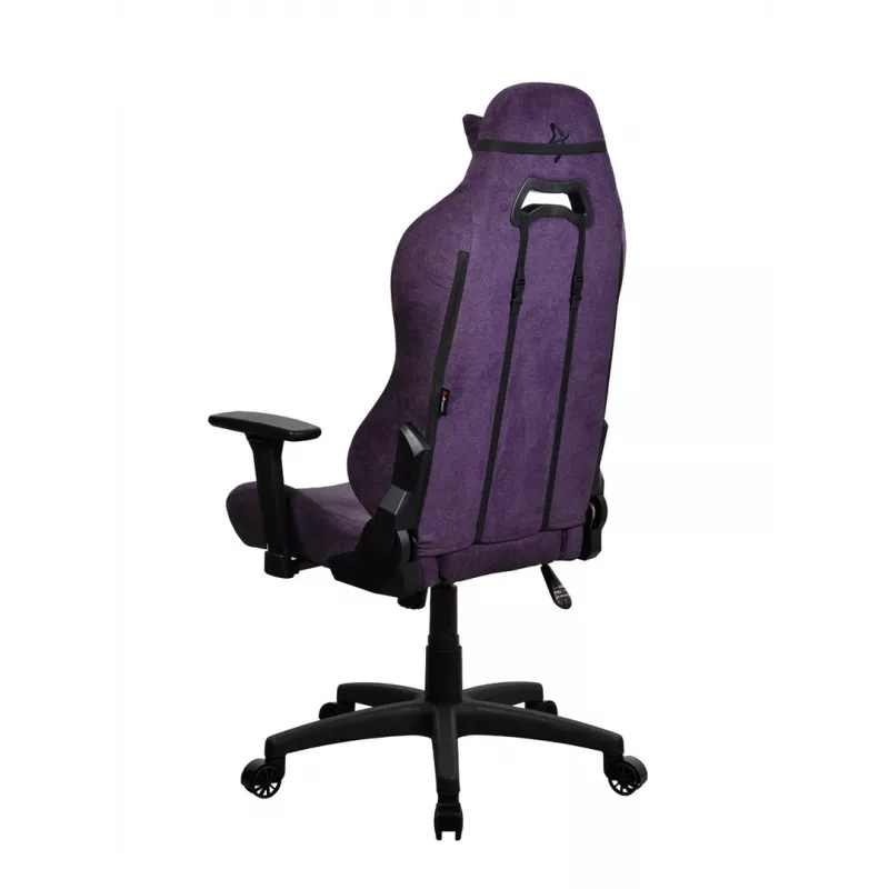 Gaming kėdė Arozzi Torretta SoftFabric Violetinė – ergonomiška, reguliuojamos porankiai, atlošiama nugara