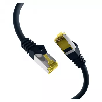 EFB-Elektronik RJ45 Patch laidas Cat.6A S/FTP LSZH Cat.7 Raw Cable juodas 0,15m