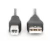 Assmann USB jungiamasis laidas, tipas A - B M/M, 1,0 m, USB 2.0, UL, juodas (AK-300102-010-S)