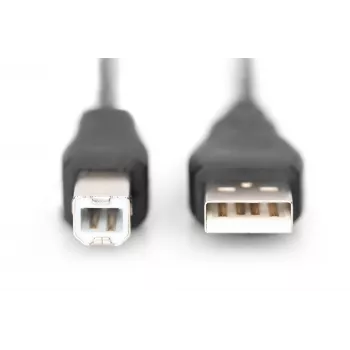 Assmann USB jungiamasis laidas, tipas A - B M/M, 1,0 m, USB 2.0, UL, juodas (AK-300102-010-S)