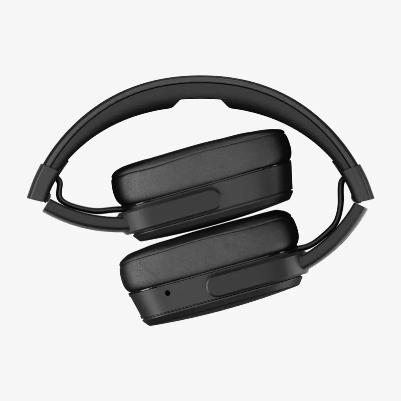 Ausinės Skullcandy Crusher Wireless – juodos, aplinkausinės, Bluetooth ir 3,5 mm, sulankstomos, 40 h baterija