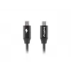 LANBERG USB-C į USB-C laidas CA-CMCM-40CU-0018-BK — USB 2.0, 1,8 m, juodas
