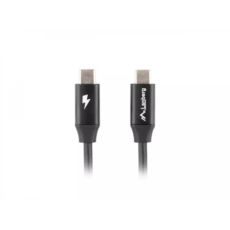 LANBERG USB-C į USB-C laidas CA-CMCM-40CU-0018-BK — USB 2.0, 1,8 m, juodas