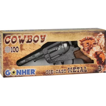 Metalinis žaislinis revolveris Gonher 8 šūvių modelis 239842