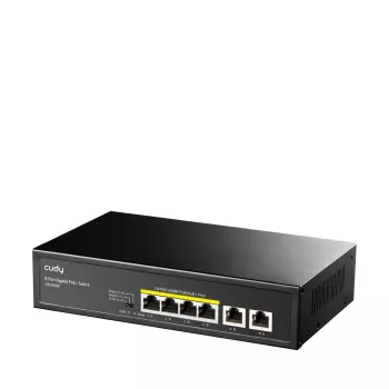 Tinklo jungiklis Cudy GS1006P nevaldomas Gigabit Ethernet 6 prievadų PoE, 12 Gbit/s, 2048 MAC, juodas