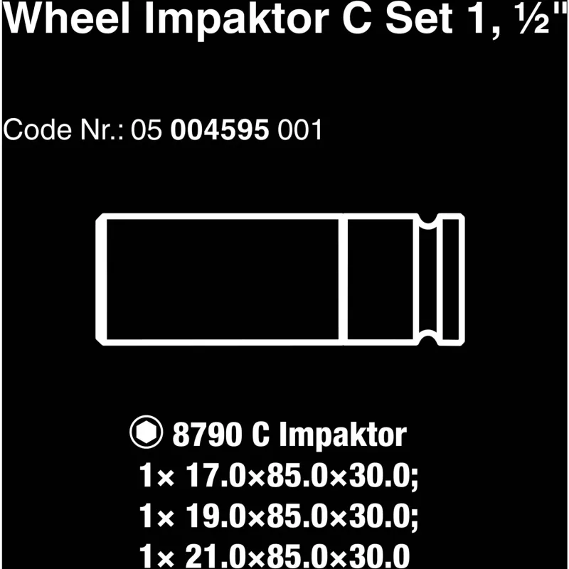 Impaktinių lizdų rinkinys Wera 05004595001