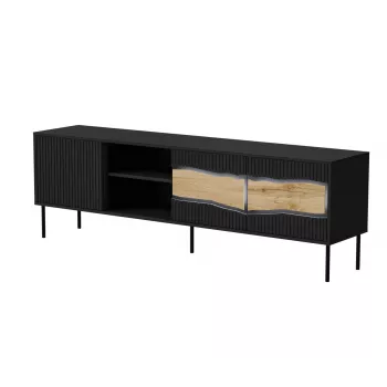 TV spintelė cama meble INSERTO 3D1W 190x40x62 cm juoda su LED