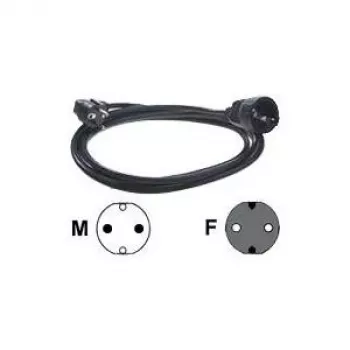 Bachmann 341.186 maitinimo laidas 5m Schuko H05VV-F 3G 1,50mm² juodas