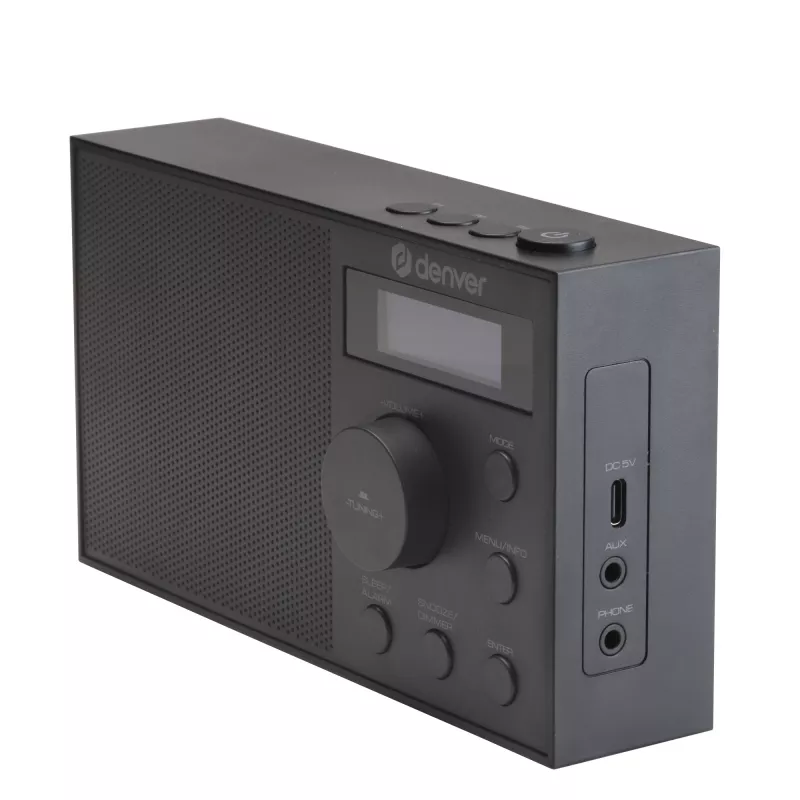 Radijas DENVER DAB-51B — DAB+/FM/AM kompaktiškas skaitmeninis radijas, juodas