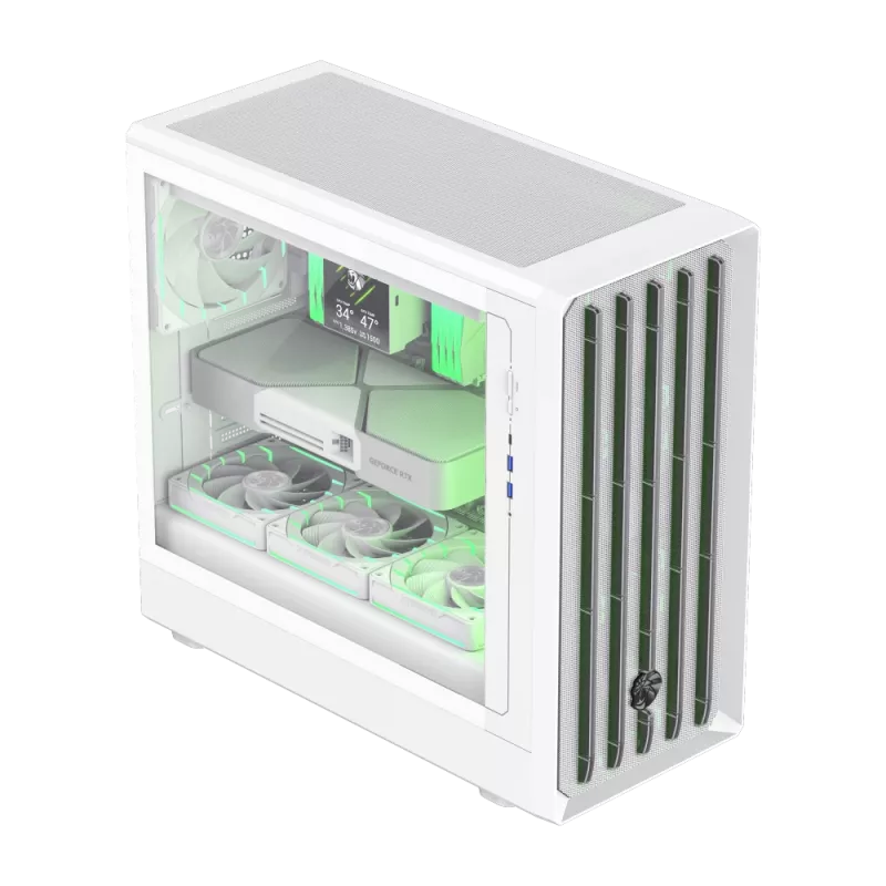 Gamemax CLAW 460 WH | Baltas vidutinis bokštas | Korpusas