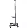 Vežimėlis HAGOR HP Twin Stand HD plokščiaekraniams ir AV įrangai, juodas, 140-213 cm (55-84 col.)