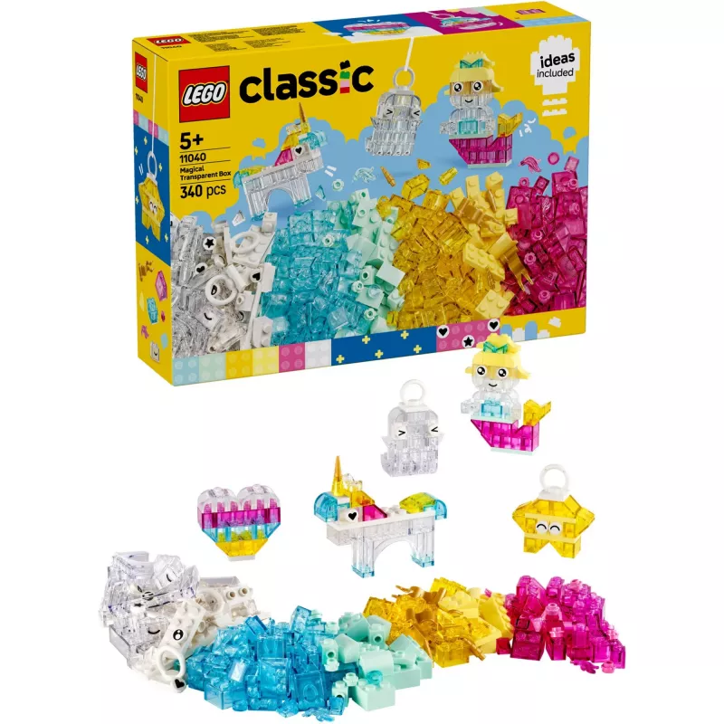 LEGO CLASSIC 11040 Stebuklinga skaidrių kaladėlių dėžutė