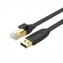 Unitek Y-SP02001B USB 2.0 į RJ-45 konsolinis kabelis, 1,8 m, juodos spalvos