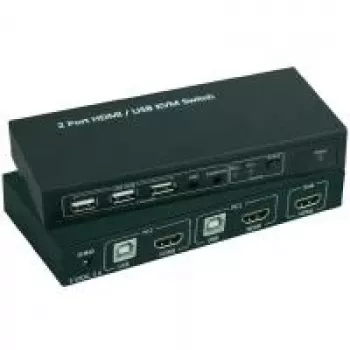 KVM jungiklis SpeaKa professional SP-4330460 — 2 prievadai HDMI + USB, 1920x1080