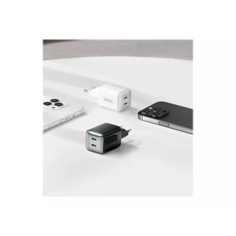 ANKER PowerPort III 40W 2xUSB-C Baltas