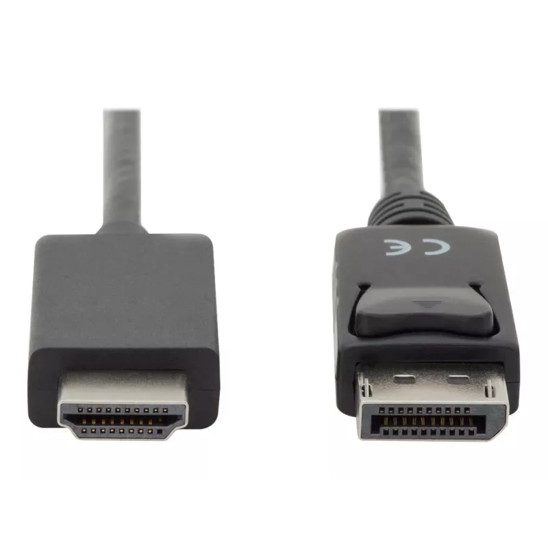 Adapterinis laidas DisplayPort 1.2 su fiksatoriumi 4K 60Hz UHD DP/HDMI A M/M juodas 2 m